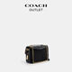COACH Outlet women's bag classic logo ELODIE crossbody bag shoulder bag commuter chain bag box bag IM/walnut color/black