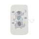Baby diaper pad, newborn baby diaper changing pad, washable, waterproof, compact, portable, for kindergarten use, gray elephant (rectangular diaper pad) 60*35
