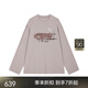 Jnby/Jiangnan Buyi 25 Sommer neues T-Shirt für Frauenkatze gedruckt H-förmig runden Hals Langarm Lose 5p4112750 674/mittelgraues Pulver s