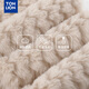Tang Lion; TONLION cute deer antler hat scarf integrated with women in autumn and winter thickened warm versatile cycling cold-proof ear protection plush hat Beige