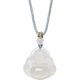Saturday Blessing White Moonlight Chalcedony Buddha Necklace Men's and Women's Pendant Birthday Gift J0414089 Color Rope