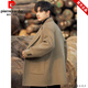 Pierre Cardin brand double-sided woolen coat men's medium-length casual men's wool coat autumn and winter high-end thickened windbreaker black L (125-140Jin Jin is equal to about 0.5 kg)