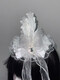 Jiyu original dark gothic Lolita rhinestone lace Lolita subculture hair accessories hairpin feather headdress top hat black curly feather top hat