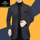 Classic car high-end wool casual jacket for men spring and autumn new slim business casual dad wear wool suit jacket light gray XL 180/96A recommended 135-155Jin Jin equals 0.5 kg