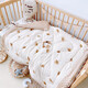 Other Doudou Blanket Newborn Baby Autumn and Winter Newborn Small Quilt Soothing Blanket Children's Blanket Huddling Kindergarten Four Seasons 120*100-Moon Bear Doudou Quilt Autumn and Winter Thick Style (Suitable for Around 8-18 Degrees)