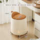 
Hangxuan Shijia master bedroom girls' makeup stool bedroom dressing table stool rotating makeup chair Italian minimalist round stool light luxury high-end feeling orange + beige white rotating style-no wheels
