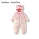 Balabala children's clothing baby jumpsuit down jacket fake two-piece baby clothes winter clothes for boys and girls to keep warm, thick and fashionable