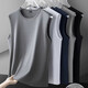 Gilet de sport pour hommes Les hommes portent des vêtements de course et de fitness pour l'été, un sweat à séchage rapide T-shirt sans manches en soie à manches en soie à manches en masse [blanc] 4xl (180) 150-160jin [Jin est égal à 0,5 kg]