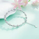 Laomiao platinum bracelet pt950 sparkling abacus beads platinum bracelet bracelet birthday Chinese Valentine's Day gift for girlfriend and wife, about 12.17g, adjustable range 54-56mm