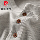 Pierre Cardin Waffle Henley Collar Long Sleeve T-Shirt Men's Solid Color Loose Knitted Pullover Casual Bottoming Shirt Men's Light Gray (Long Pomelo Style) L 150-170Jin Jin is equal to 0.5 kg
