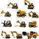 Shantoulin Village drop-resistant children's inertial engineering vehicle bulldozer excavator dump truck mixer boy set play engineering bulldozer 16852
