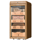 Bacchus YC-118 Smart Cigar Cabinet WiFi + Ammonia Removal Retro Curved Constant Temperature and Humidity Imported Cedar Wood Moisturizing Frequency Converter Compressor Alcoholic Naked Care Energy Saving Fingerprint Unlock Black Model (WIFI + Ammonia Removal + Frequency Conversion + Fingerprint Lock) 118L