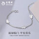 Lao Fengxiang PT950 platinum honeycomb gourd bracelet for women, new high-end Fulu bracelet, birthday gift for girlfriend and wife PT950 platinum honeycomb gourd bracelet, about 4.9g