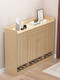Home entrance simple modern multifunctional storage shoe cabinet balcony large capacity shoe rack floor storage cabinet 60cm ancient sandalwood two doors and one drawer