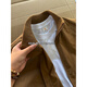 Luard American cleanfit flight jacket cotton jacket men's autumn and winter high street all-match baseball uniform functional high-end jacket brown-jacket version XL