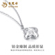 Lao Fengxiang PT950 platinum crushed ice four-leaf clover set chain women's necklace jewelry birthday gift for girlfriend and wife Pre-order deposit/contact customer service after placing the order to make up the balance