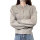 Semir Semir Korean style gray long-sleeved sweater sweater women's autumn and winter versatile short zipper cardigan top jacket gray one size 2047 80-125Jin Jin equals 0.5 kg