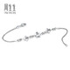 Chow Sang Sang (CHOW SANG SANG) platinum bracelet Pt950 Hua Tsai platinum bracelet for women 49733B 17 cm