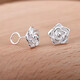 KZD Old Phoenix OFK new style 9999 sterling silver earrings, feminine rose flower silver earrings and earrings, gift to mom, anti-proof, curved hook, pure silver earrings // high quality // certificate sent, 6.239 grams is coming, the event is only one day