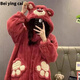 Big children's pajamas 12-15 years old female winter thickened big children's pajamas Lina Bell winter nightgown thickened warm student cute bathrobe Ugly fish Hanton funny plus velvet thickened long ugly fish jumpsuit S/M recommended height 150-165CM