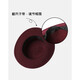 Same style as Mr DUCK show, Australian 100% wool flat hat for women to keep warm in autumn and winter, red top hat, Qiji red New Year match, agarwood plain black (100% wool)-MW362171 S (suitable for head circumference 52-54cm)