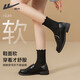 Huili Loafers women's 2025 new spring and autumn British black women's shoes work single shoes women's soft sole jk small leather shoes black 38