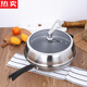 Tuojin German imported high-quality thickened and visible pot lid. Wok lid can be erected. Stainless steel steamer lid. Universal visible. 26CM thickened with anti-scalding button. Inner diameter 25.8-26.3