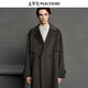 PEACEBIRD Men's Gray Suit Collar Coat Men's Winter Casual Long Woolen Coat Jacket Men Gray 1 2XL