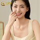 CHINA GOLD gold necklace 18K gold AU750 crushed ice four-leaf clover birthday gift for girlfriend