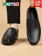 
New layer of cowhide soft sole loafers for summer, men's genuine leather breathable business casual leather shoes, black-16782-comfortable leather surface 38