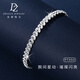 Duozun pt950 genuine platinum bracelet for women, sparkling wheat platinum bracelet, new Chinese Valentine's Day gift for girlfriend, 6.83g/length 16-19cm adjustable