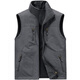 Walking Dragon Men's Velvet Vest Casual Reversible Vest Fishing Photography Vest 1806 Khaki Velvet L (125Jin Jin is equal to 0.5kg -140Jin Jin is equal to 0.5kg)
