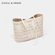 
CinvaiKrose shoulder bag women's 2025 new autumn and winter large capacity hollow tote bag commuting women's bag birthday gift cream white [gift for girlfriend, wife and girls]