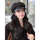 Scarecrow (MEXICAN) Women's Octagonal Hat Beret Peaked Cap 2025 New Fashion Casual Color Versatile Showing Small Face Black One Size