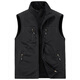 Walking Dragon Men's Velvet Vest Casual Reversible Vest Fishing Photography Vest 1806 Khaki Velvet L (125Jin Jin is equal to 0.5kg -140Jin Jin is equal to 0.5kg)