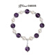 Jingrun Pearl Bracelet Ziyang Freshwater Pearl Purple Crystal Bracelet Chain Exquisite Birthday Gift for Mom and Lover