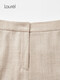 Laur l silk wool tweed 25 new autumn Rui sense straight trousers LWL364K04000 camel mixed color XS