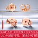 Fat Donglai's same style 18k gold ear studs, ear plugs, ear stud buckles, gold rose gold color gold back plugs, men's and women's earrings, k flat bottom single, rose gold