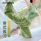 Shuangxiu Chinese style yoga suit for women 2025 new high-end new Chinese style sports vest, beautiful Pilates bloomers, sea foam green top, hair within 7 days S 80-100