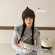 Mulberry striped duck tongue pacifier beret women's spring and autumn big face small newsboy hat retro big head painter's hat gray one size