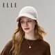 ELLE Woolen Hat Women's Winter Hat Women's Fashion Versatile Hat Warm and Cold-proof Baseball Cap Peaked Hat Oatmeal One Size