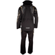 Sea fishing clothing, rock fishing clothing, three-layer rubber windproof and rainproof fishing clothing suit, black suit M (100-130Jin Jin equals 0.5kg)