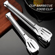 Fat Donglai's same 304 stainless steel food tongs for frying steaks, barbecue tongs for bread, barbecue food tongs for kitchen use, medium 201 stainless steel food tongs