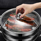 Visible in low light, double-layered stainless steel soup pot with handle, 28cm stew steamer, thickened gas stove, induction cooker, stainless steel steamer, double-layered, double-eared, thick 28cm