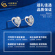 China Gold (CHINA GOLD) PT950 Platinum Heart Is With You Earrings Women Love Fashion Earrings Anniversary Birthday Gifts for Girlfriends and Wife PT950 Platinum Heart Is You Earrings About 1.4g Brand Gift Box