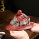 Chengyun Shangzun Yixing purple clay tea pet ornaments handmade by the famous artist Xun Shaohua Maitreya Buddha boutique Laughing Buddha office home sculpture tea toy Lotus blessed land (handmade by Xun Shaohua)