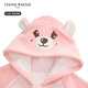 Teenie Weenie Kids Bear Children's Clothing 25th New Autumn and Winter Men's and Women's Baby Cartoon Zipper Jumpsuit Pink 80cm