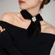 Yalundi four-leaf clover silk scarf buckle bow high-end multi-functional corner knotting 2025 new coat belt scarf buckle