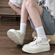 Jinghua Autumn Canvas Shoes for Women 2025 Nuevos zapatos blancos bordados para el petróleo espesas zapatos de tablero de planta gruesas