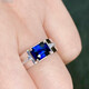 HEEKAIYI sapphire ring for men, royal blue, 18k gold diamond ring, Chinese Valentine's Day birthday gift for husband and boyfriend, no burning selection, 2.68 carats/royal blue